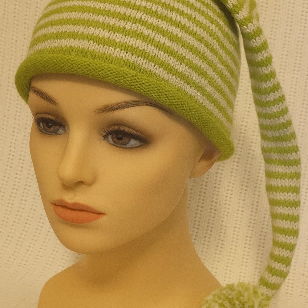 Whimsical Alpaca-Blend Striped Beanie – Teens, Young Adults, Women
